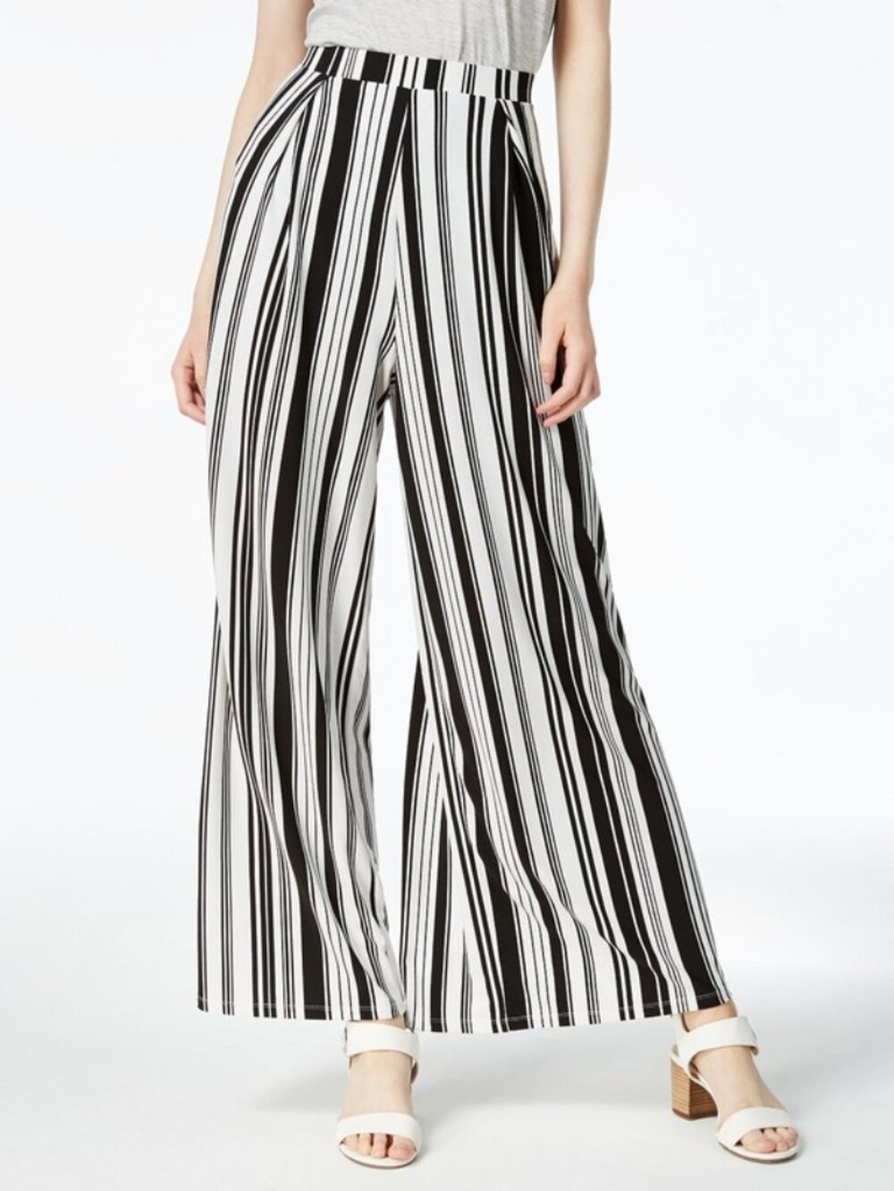 bar III Womens Striped Pull-On Pants